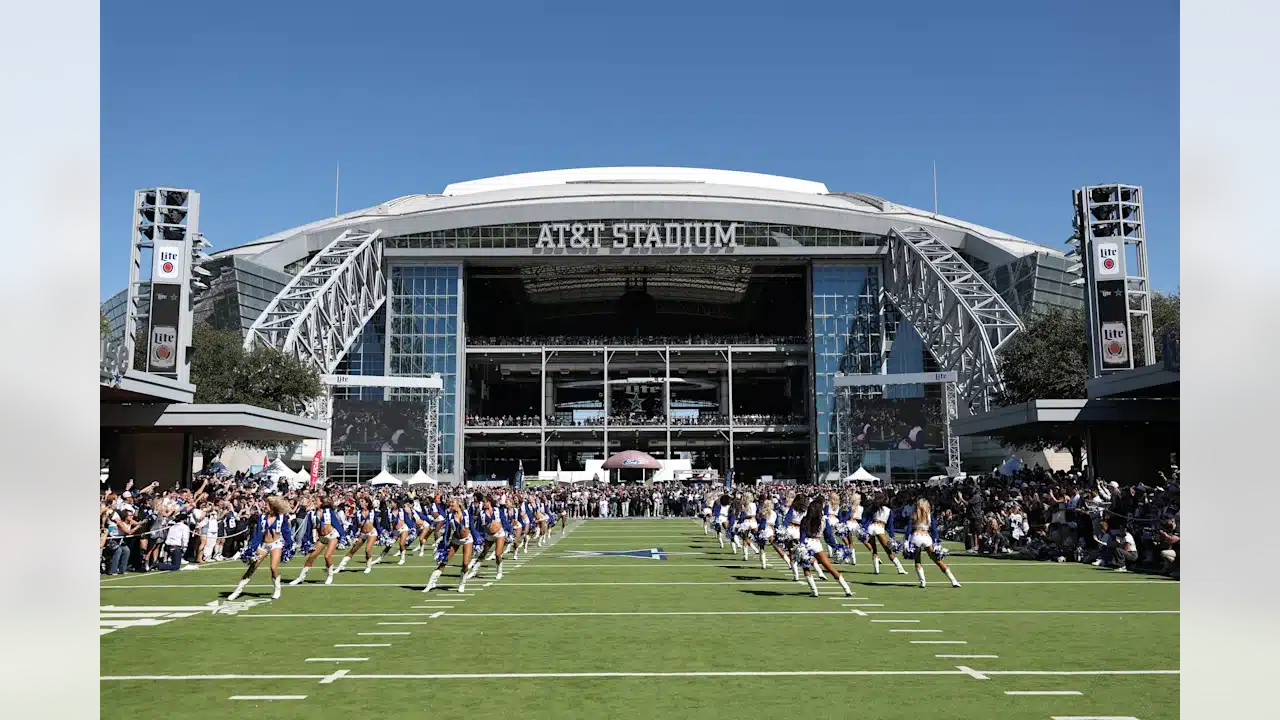 ATT&T Stadium with Cheerleaders for pregame
