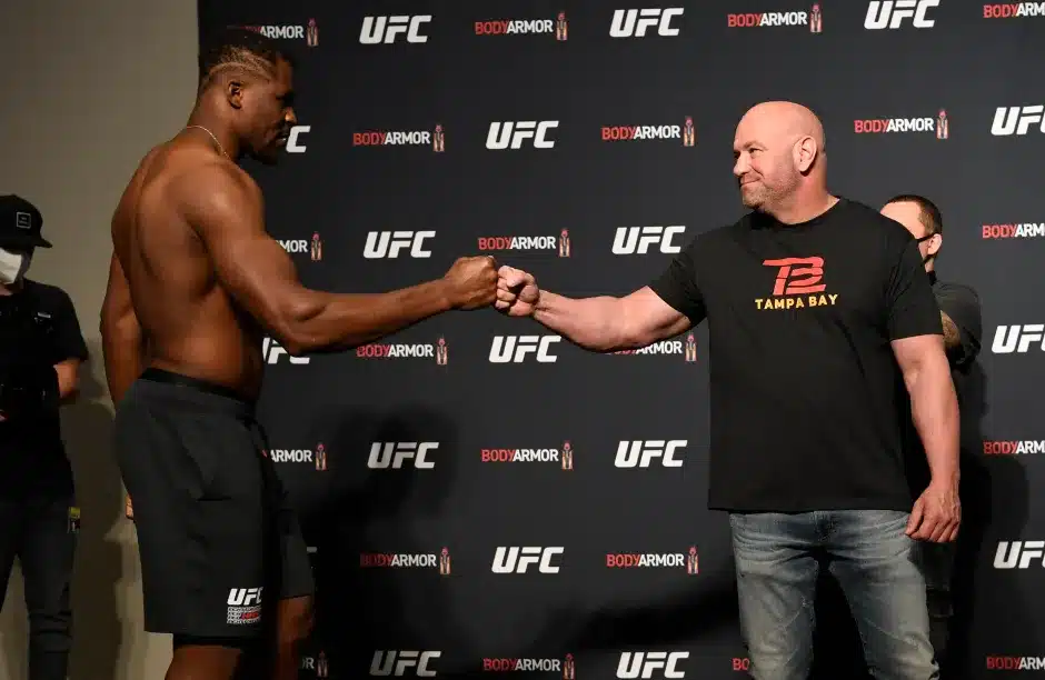 Francis Ngannou refused to confirm or deny Dana Whites