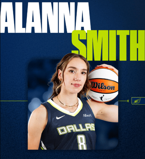 Alanna Smith WNBA Basketball player holding a ball