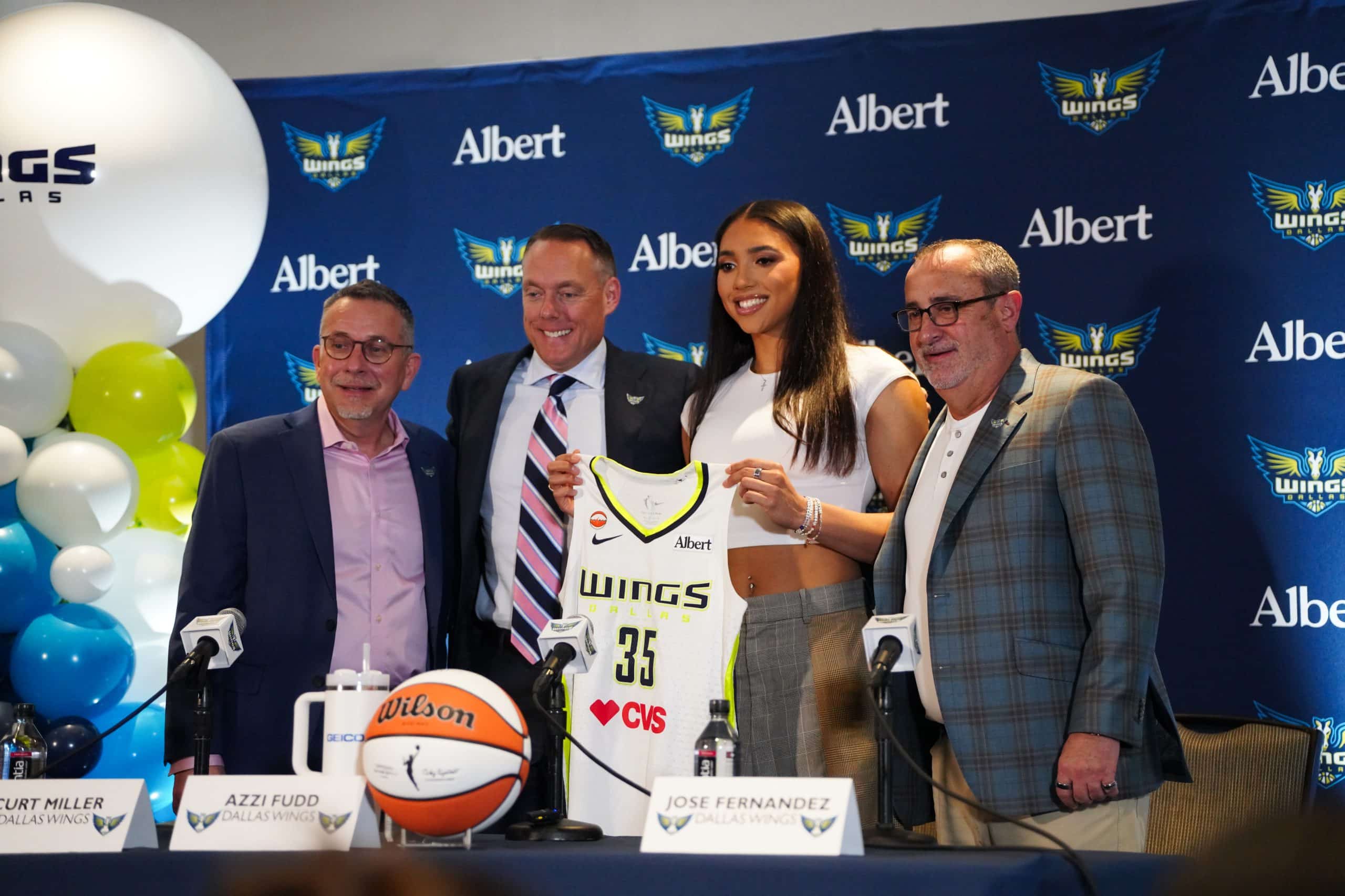 Dallas Wings Press conference for Azzi Fudd's signing