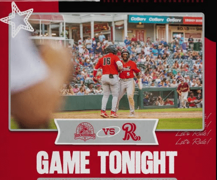 Frisco RoughRiders MiLB Baseball game announcement and players