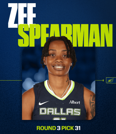 Zee Spearman WNBA Basketball player draft announcement portrait