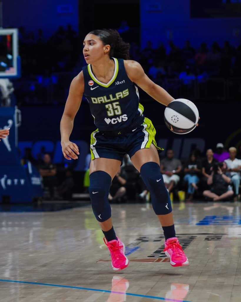 Azzi Fudd WNBA Female basketball player in action