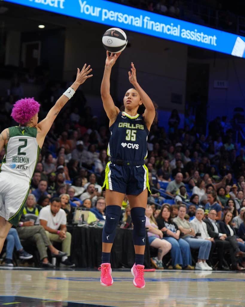 Azzi Fudd WNBA Basketball player shooting a jump shot