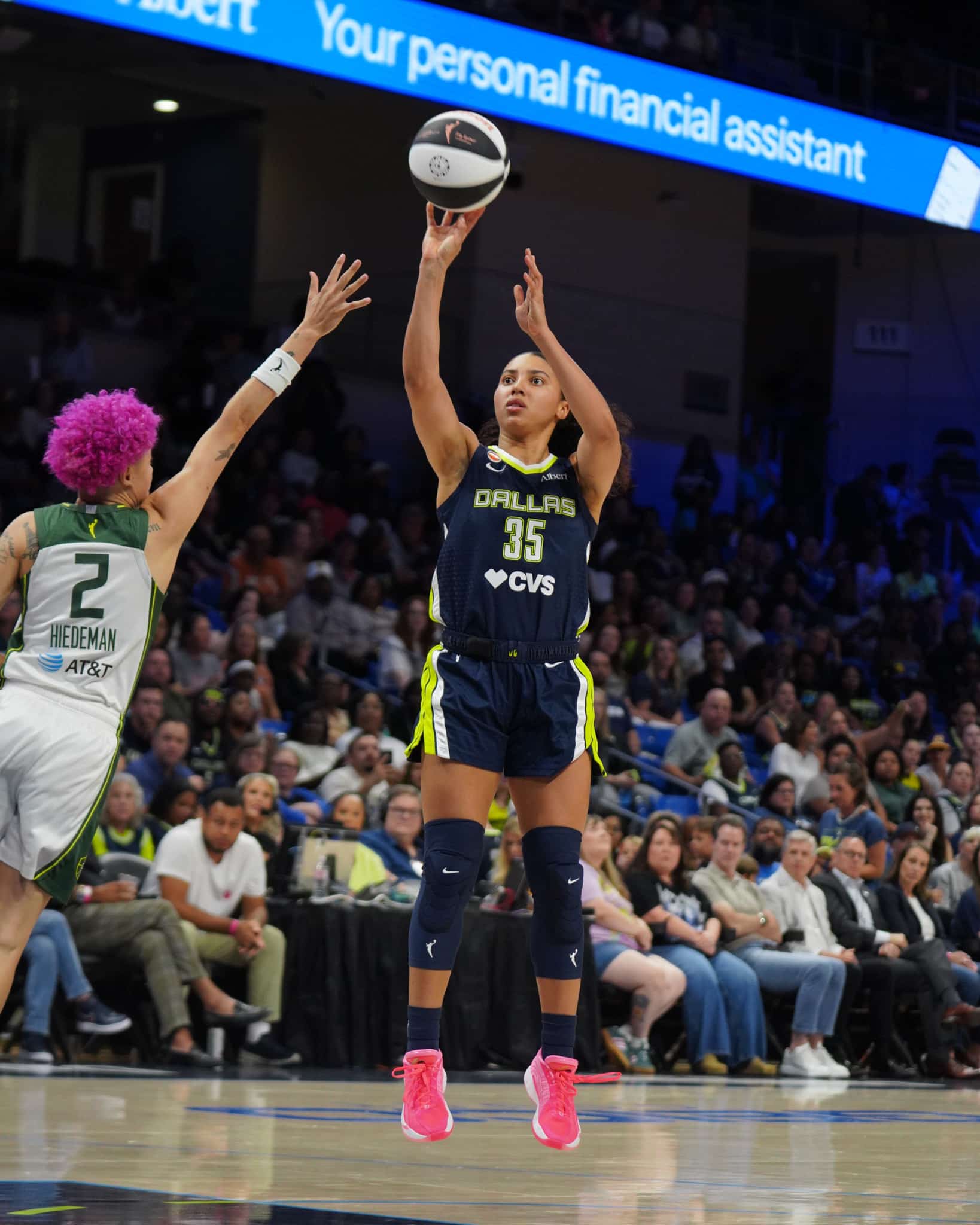 Azzi Fudd WNBA Basketball player shooting a jump shot