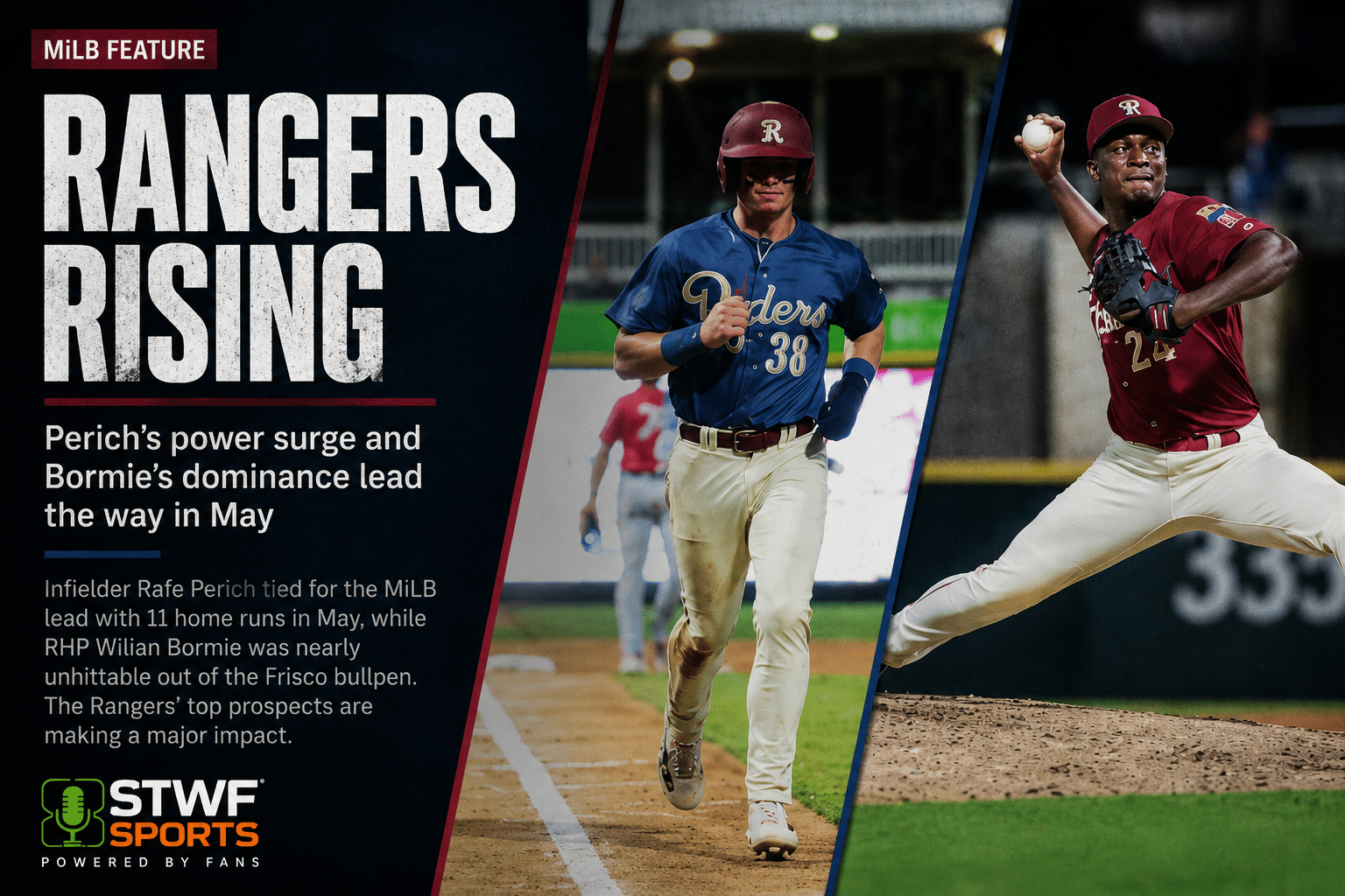 RAFE PERICH, WILIAN BORMIE Rangers players highlighted for May performance