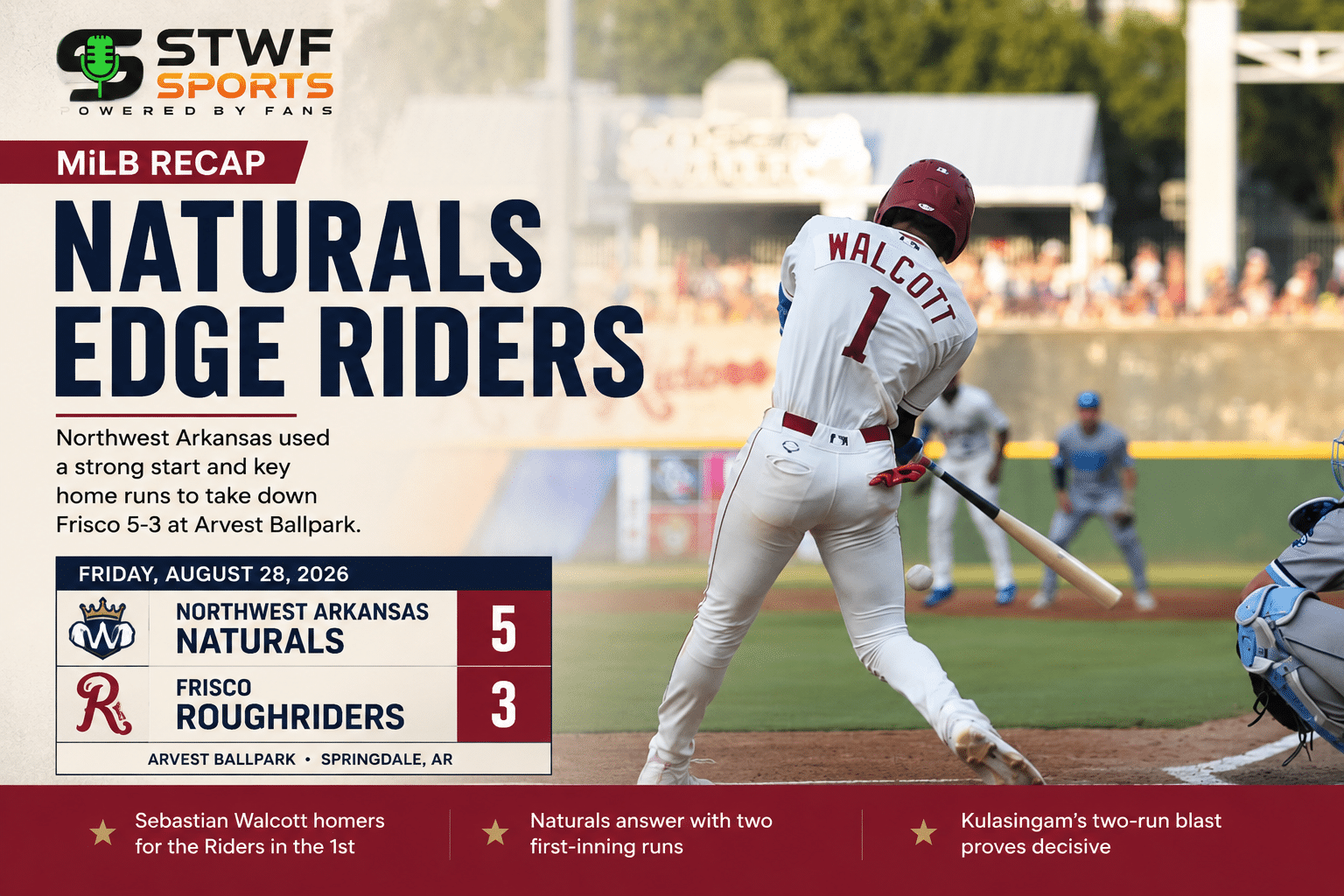 Naturals vs Rider Recap